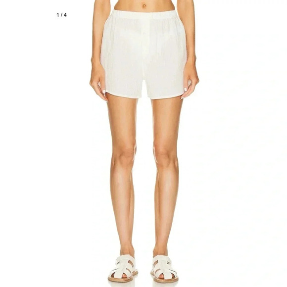 NWT Eterne Dylan Boxer Shorts Cotton Lightweight in Ivory White Medium - Picture 12 of 12